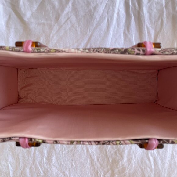 Vintage Paisley Handbag  w/ Tortoise Handles - Picture 4 of 7